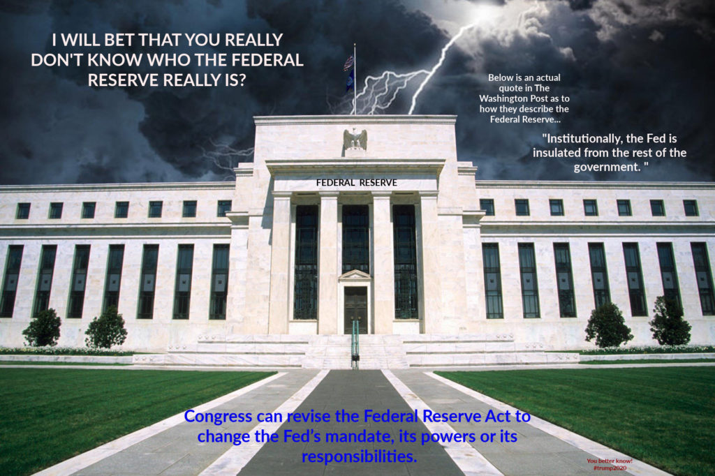 photo of the usa federal reserve with a lightening bolt coming down from the sky.