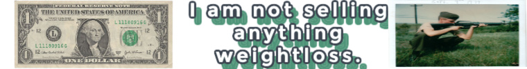 a fake sales banner that says this website is not selling anything that deals with weight loss.